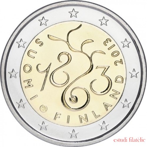 Finlandia 2013 2 € euros conmemorativos 150º Av.  Parlamento de 1863
