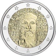 Finlandia 2013 2 € euros conmemorativos  125 Av del escritor F. E. Sillampää
