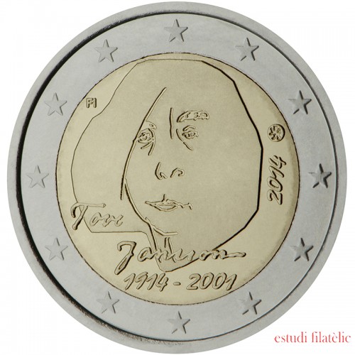 Finlandia 2014 2 € euros conmemorativos Cent de Tove Jansson