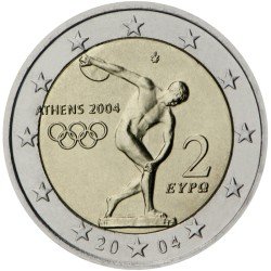 Grecia 2004 2 € euros conmemorativos Juegos Olímpicos de Atenas Grecia 2004 2 € euros conmemorativos Juegos Olímpicos de Atenas