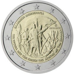 Grecia 2013 2 € euros conmemorativos Cent. Unión de Creta a Grecia Grecia 2013 2 € euros conmemorativos Cent. Unión de Creta a Grecia
