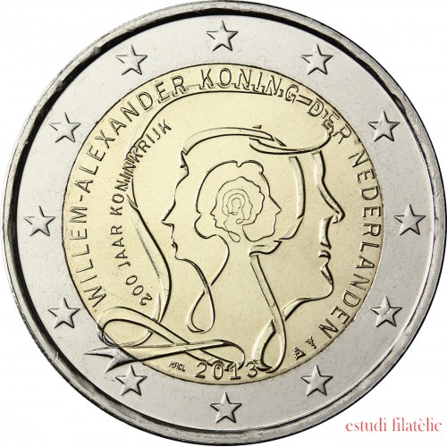 Holanda 2013 2 € euros conmemorativos 200 Av Reino Países Bajos