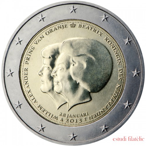 Holanda 2013 2 € euros conmemorativos Abdicación reina Beatriz