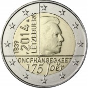 Luxemburgo 2014 2 € euros conmemorativos 175 Av Independencia 