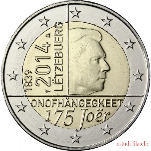 Luxemburgo 2014 2 € euros conmemorativos 175 Av Independencia 