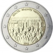 Malta 2012 2 € euros conmemorativos Representación mayoritaria, 1887