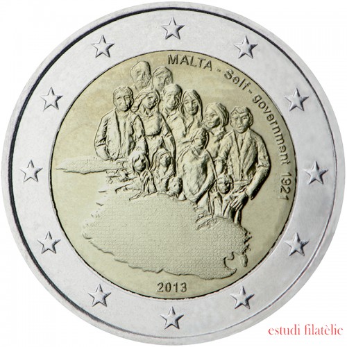 Malta 2013 2 € euros conmemorativos X Constitución del autogobierno de 1921