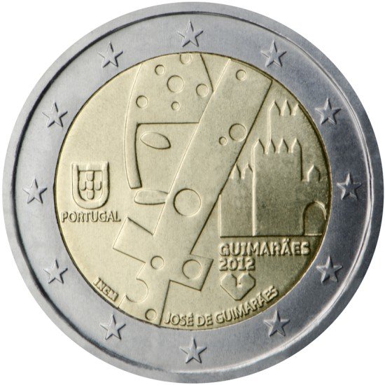 Portugal 2012 2 € euros conmemorativos Guimaraes Capital cultural