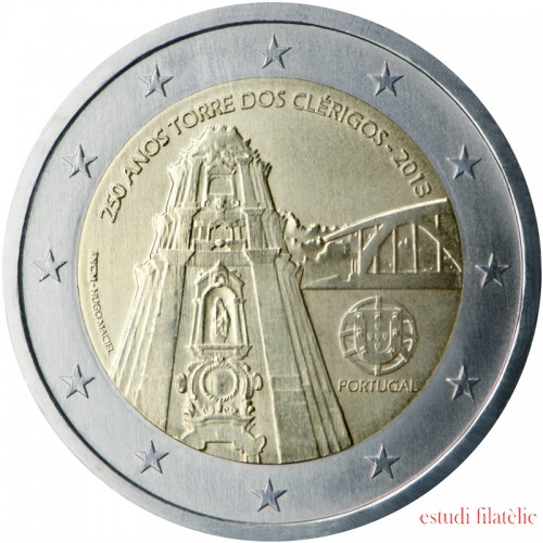 Portugal 2013 2 € euros conmemorativos 250º Av Torre dos Clérigos