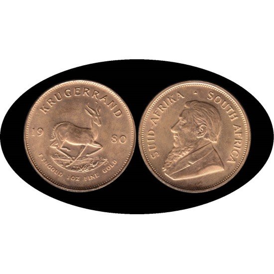 Sudafrica South Africa 1 Krugerrand 1980 Oro Au Sudafrica South Africa 1 Krugerrand 1980 Oro Au