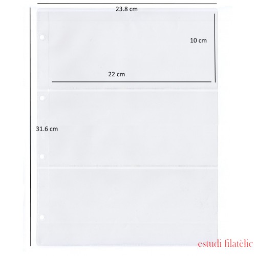 Pardo 101300 Pack de 10 fundas  3 compartimentos 