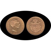 España Spain 25 ptas 1878 Alfonso XII  EM M oro Au