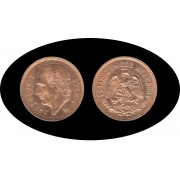 Mexico Mejico 5 pesos Hidalgo 1955 Oro Au gold
