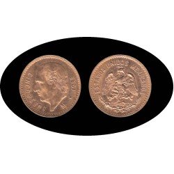 México Mejico 5 pesos 1955 Hidalgo Oro Gold México Mejico 5 pesos 1955 Hidalgo Oro Gold