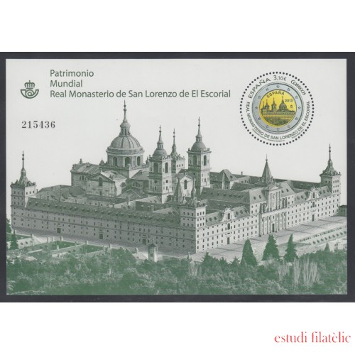 España Spain 4789 2013 Patrimonio Mundial Real Monasterio del Escorial HB MNH