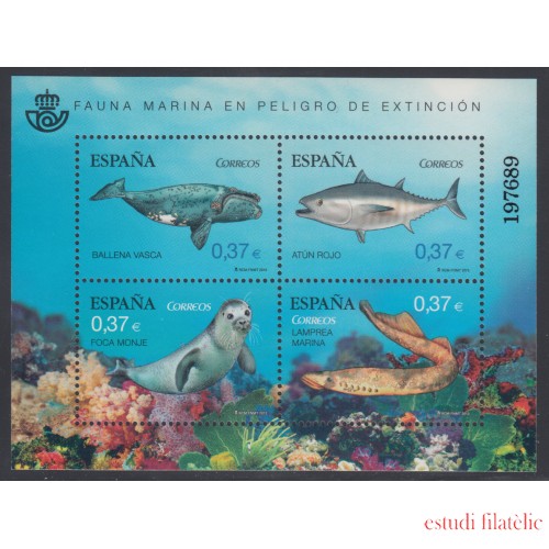 España Spain 4799 2013 Fauna Marina en peligro de extinción HB MNH