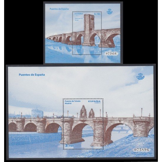 España Spain 4825/26 2013 Puentes Toledo Frías Burgos Bridge MNH España Spain 4825/26 2013 Puentes Toledo Frías Burgos Bridge MNH