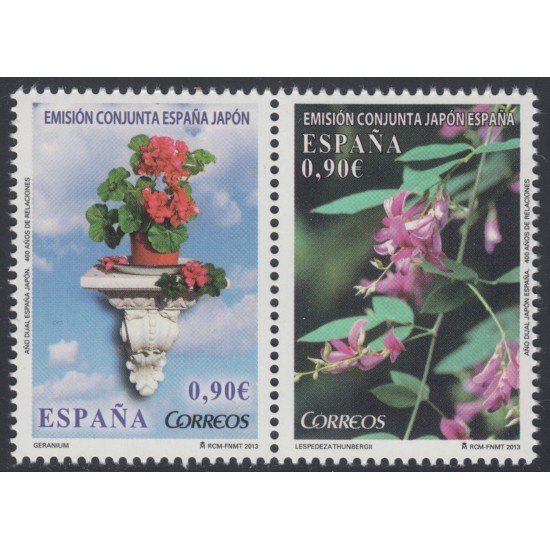 España Spain 4835/36 2013 Emisión Conjunta España-Japón Flora Flower MNH España Spain 4835/36 2013 Emisión Conjunta España-Japón Flora Flower MNH
