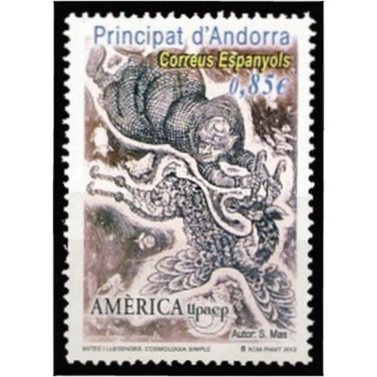 Andorra Española 399 2012 América Upaep MNH Andorra Española 399 2012 América Upaep MNH