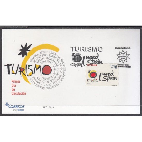 España Spain 4771 2013 Turismo español SPD Sobre Primer Día España Spain 4771 2013 Turismo español SPD Sobre Primer Día