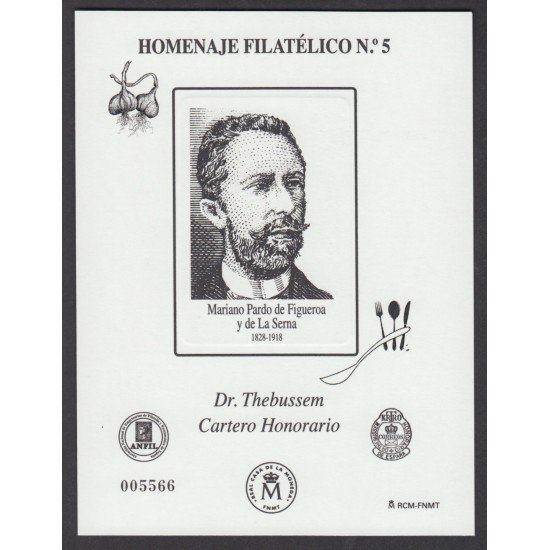 España Spain Homenaje Filatélico 9a 2014 Dr.Thebussem Cartero Gastronomía