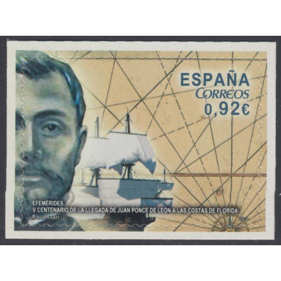 España Spain 4848 2014 V Cent. de la llegada de Ponce de León a Florida MNH España Spain 4848 2014 V Cent. de la llegada de Ponce de León a Florida MNH