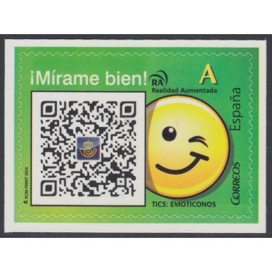 España Spain 4875 2014 TICS Emoticonos MNH Tarifa A España Spain 4875 2014 TICS Emoticonos MNH Tarifa A