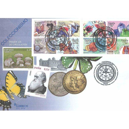 España Spain 4855/62 2014 Coleccionismo Boletos de lotería Tarjetas postales Cromos Minerales Relojes Soldados de plomo SPD Sobre Primer Día España Spain 4855/62 2014 Coleccionismo Boletos de lotería Tarjetas postales Cromos Minerales Relojes Soldados de plomo SPD Sobre Primer Día