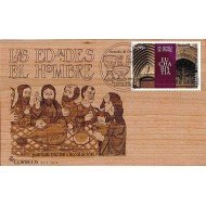 España Spain 4887 2014 Las edades del Hombre Eucharistia Realizado en madera SPD Sobre Primer Día