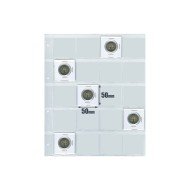 Hojas monedas Safi 4 anillas 20 departamentos 245x295 mm para cartones 013220