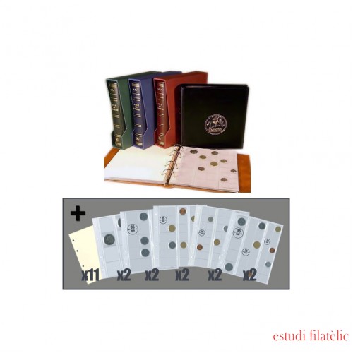 Álbum Numis color azul catalán con 10 hojas 013921C