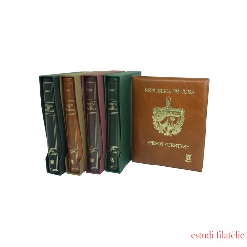Álbum monedas color granate SAFI Cuba Pesos fuertes 013152