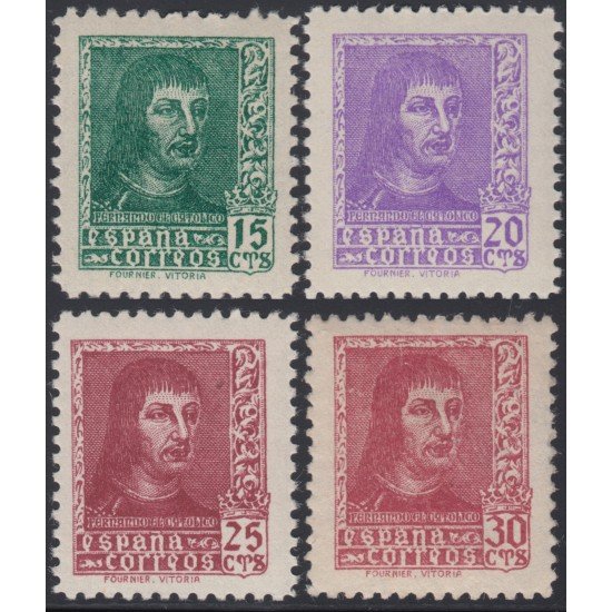 España Spain 841/44 1938 Fernando El Católico MNH España Spain 841/44 1938 Fernando El Católico MNH