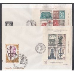 España Spain 2252/53 1975 Exposición mundial del Filatelia España 75 Orfebrería Española SPD Sobre Primer Día España Spain 2252/53 1975 Exposición mundial del Filatelia España 75 Orfebrería Española SPD Sobre Primer Día