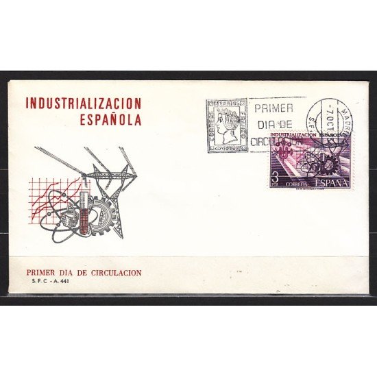 España Spain 2292 1975 Industrialización Española SPD Sobre Primer Día España Spain 2292 1975 Industrialización Española SPD Sobre Primer Día