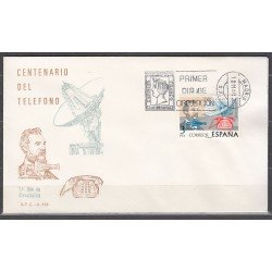 España Spain 2311 1976 Centenario del Teléfono SPD Sobre Primer Día España Spain 2311 1976 Centenario del Teléfono SPD Sobre Primer Día