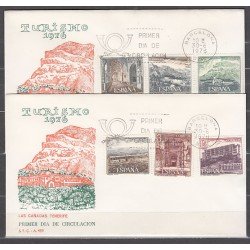 España Spain 2334/39 1976 Serie turística de Paradores Nacionales SPD Sobre Primer Día España Spain 2334/39 1976 Serie turística de Paradores Nacionales SPD Sobre Primer Día