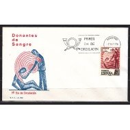 España Spain 2355 1976 Donantes de sangre SPD Sobre Primer Día
