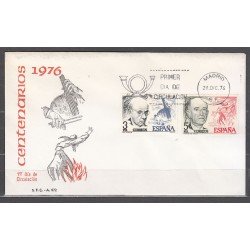 España Spain 2379/80 1976 Centenario del nacimiento de Pau Casals y Manuel de Falla SPD Sobre Primer Día España Spain 2379/80 1976 Centenario del nacimiento de Pau Casals y Manuel de Falla SPD Sobre Primer Día
