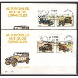 España Spain 2409/12 1977 Automóviles Antiguos Españoles SPD Sobre Primer Día España Spain 2409/12 1977 Automóviles Antiguos Españoles SPD Sobre Primer Día