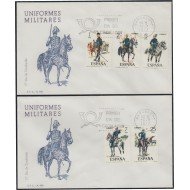 España Spain 2423/27 1977 Uniformes Militares SPD Sobre Primer Día