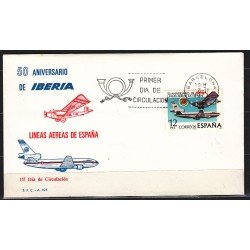 España Spain 2448 1977 L Aniv de la fundación de la compañia aérea Iberia SPD Sobre Primer Día España Spain 2448 1977 L Aniv de la fundación de la compañia aérea Iberia SPD Sobre Primer Día