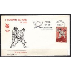 España Spain 2450 1977 X Campeonato del Mundo de Judo SPD Sobre Primer Día España Spain 2450 1977 X Campeonato del Mundo de Judo SPD Sobre Primer Día
