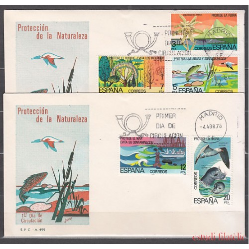 España Spain 2469/73 1978 Protección de la Naturaleza SPD Sobre Primer Día