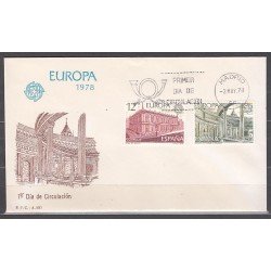 España Spain 2474/75 1978 Europa Cept SPD Sobre Primer Día España Spain 2474/75 1978 Europa Cept SPD Sobre Primer Día
