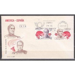 España Spain 2489/90 1978 América España SPD Sobre Primer Día España Spain 2489/90 1978 América España SPD Sobre Primer Día