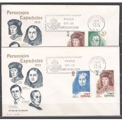 España Spain 2512/15 1979 Personajes españoles SPD Sobre Primer Día España Spain 2512/15 1979 Personajes españoles SPD Sobre Primer Día