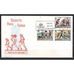 España Spain 2516/18 1979 Deportes para todos SPD Sobre Primer Día España Spain 2516/18 1979 Deportes para todos SPD Sobre Primer Día