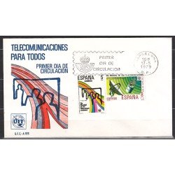 España Spain 2522/23 1979 Dia mundial de las Telecomunicaciones SPD Sobre Primer Día España Spain 2522/23 1979 Dia mundial de las Telecomunicaciones SPD Sobre Primer Día