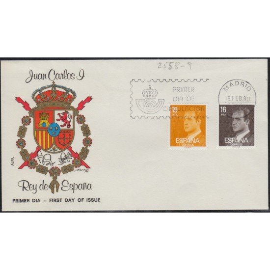 España Spain 2558/59 1980 Don Juan Carlos SPD Sobre Primer Día España Spain 2558/59 1980 Don Juan Carlos SPD Sobre Primer Día